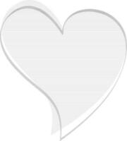 Flat illustration of grey heart. vector