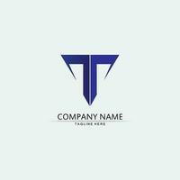 T letter, T logo vector font alphabet design and icon T