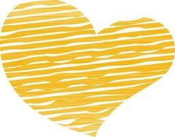 Abstract yellow heart design. vector