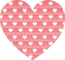 Creative pink and white hearts design. vector