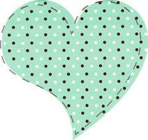 Decorative heart with dots. vector