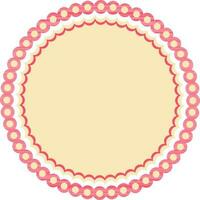 Circular frame in flat style. vector