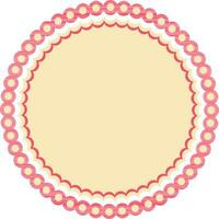 Circular frame in flat style. vector