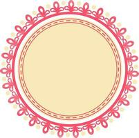 Flat illustration of circular frame. vector