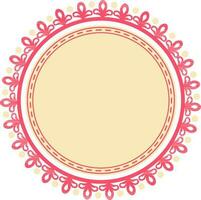 Flat illustration of circular frame. vector