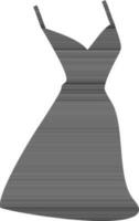 Illustration of dress icon for female in silhouette style. vector