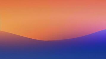dos tono naranja y púrpura y azul degradado, hermoso, sencillo , liso, generar ai foto