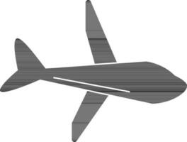 avión icono para de viaje rápido en negro. vector