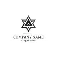 triangle pyramid logo design and vector symbol egyptian and logo business