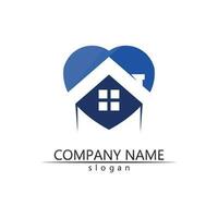 Real estate and home buildings vector logo icons template