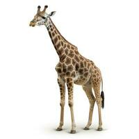 Giraffe isolated on white background, generate ai photo