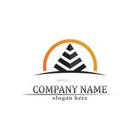 triangle pyramid logo design and vector symbol egyptian and logo business