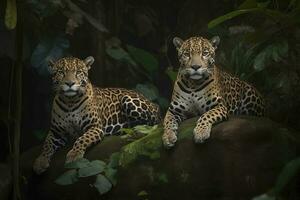 leopardo son descansando disfrutando el soleado día , generar ai foto