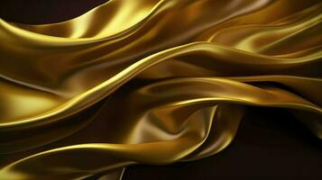 Abstract Background with 3D Wave Bright Gold and Purple Gradient Silk Fabric,  an abstract image of a brightly colored fabric, in the style of dark orange and light gold, generate ai photo