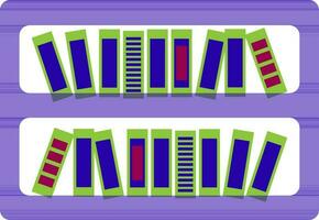 Illustration of book shelf. vector