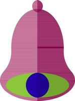 Isolated bell in pink color. vector