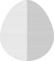 Gray egg in flat style. vector