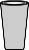 Isolated glass in gray color. vector