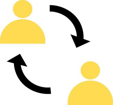 Character of faceless user connected with network. vector