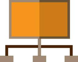 Server in brown and orange color. vector