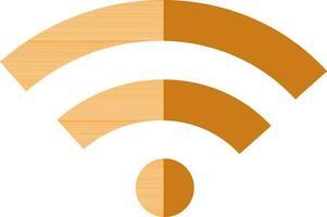 naranja Wifi canta en blanco antecedentes. vector