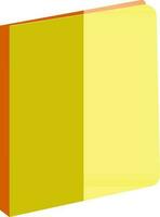 Yellow and orange file on white background. vector