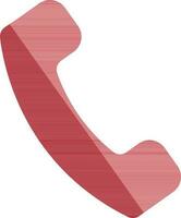 Red phone on white background. vector