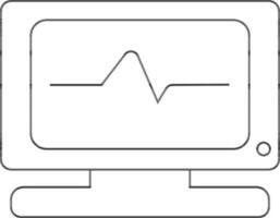 Illustration of a analysis in black line art. vector