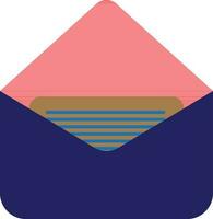 Blank document in envelope. vector