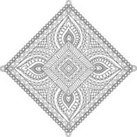 Mandala design in square shape. vector