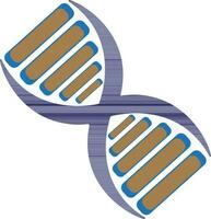 Illustration of a DNA in flat style. vector