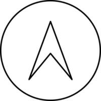 Black line art cursor in flat style. vector