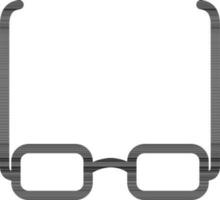 Line art Eyeglasses icon in flat style. vector