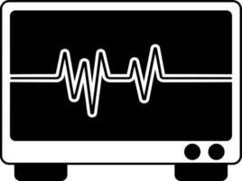 ilustración de ecg monitor con corazón golpear legumbres. vector