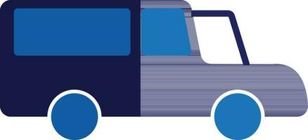 Blue ambulance on white background. vector