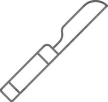 Black line art illustration of Surgery knife icon. vector
