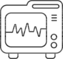 ilustración de ecg monitor con corazón golpear legumbres. vector