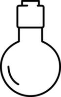 Line art illustration of a Beaker. vector