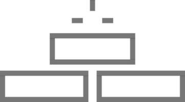 Black line art illustration of Gold bricks or Ingot icon. vector