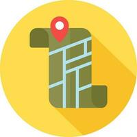 Location map icon in flat style. vector