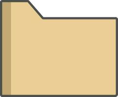 plano estilo archivo carpeta icono en amarillo color. vector