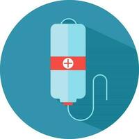 Infuse bottle icon in blue and red color. vector