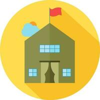 Tent or Camp house icon in flat style. vector