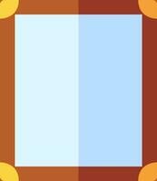 Empty Photo Frame icon in blue and brown color. vector