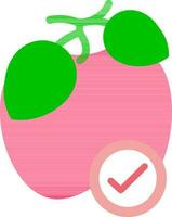 Check Apple icon in green and red color. vector