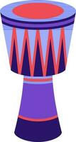 Djembe Drum icon in flat style. vector