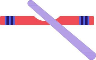 Purple and red Claves icon in flat style. vector