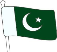 Pakistan Flag icon in flat style. vector