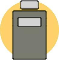 Illustration of Exit gate icon in gray color. vector