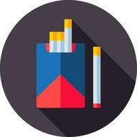 Vector illustration of Cigarette packet icon.